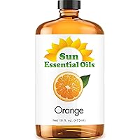 Sun Essential Oils - Orange (Sweet) Essential Oil 16oz for Aromatherapy, Diffuser, Relieves Pain Energy Booster