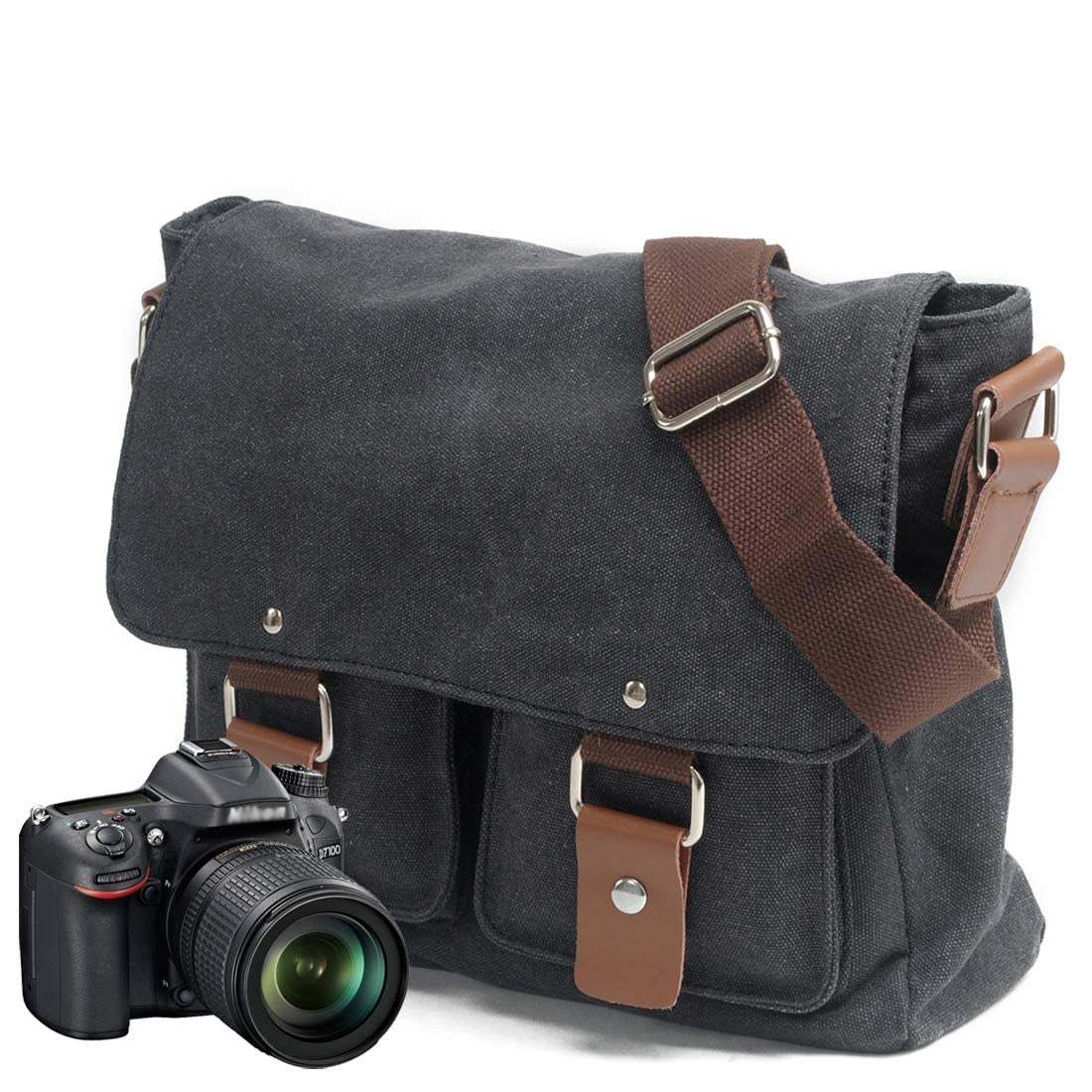 Buy Vintage Waterproof Canvas DSLR SLR Shockproof Camera Shoulder Messenger  Bag for Canon Sony Nikon Online at Low Price in India | CADEN Camera  Reviews & Ratings - Amazon.in
