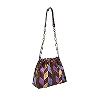 Fossil Women's Gigi Leather Drawstring Shoulder Bag Purse Handbag