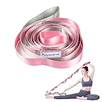 Stretching Strap Yoga Strap Physical Therapy, 10 Loops Yoga Straps for Stretching, Pilates And Gymnastics, Non-Elastic Stretch Band For Men Women Fitness Stretch Band