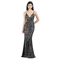 XJYIOEWT Summer Maxi Dresses for Women 2024 Vacation Size 4X,Women's Sexy Sequin Dress Sparkly Glitter Formal Evening Pa