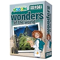 Outset Media Professor Noggin's Wonders of The World Trivia Card Game - an Educational Based Card Game for Kids - Trivia, True or False, and Multiple Choice - Ages 7+ - Contains 30 Cards