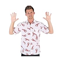 Seinfeld Cosmo Kramer Lobster Button-Up White Shirt