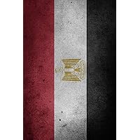 Egypt: The Arab Republic of Egypt Vintage Flag Lined Notebook (Journal, Diary)