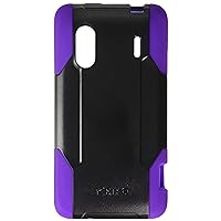 Reiko SLCPC09-HTC6285BKPP Premium Hybrid Case with Protective Cover and Kickstand for HTC EVO Design 4G/Hero S - 1 Pack - Retail Packaging - Black/Purple