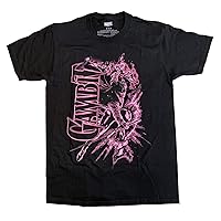 Marvel Graphic Tees Mens Shirts - X-Men T Shirt - Gambit Glow Shirts for Men (Small) Black