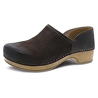 Dansko Brenna Slip On Clogs for Women - Memory Foam and Arch Support for All -Day Comfort and Support - Lightweight EVA Oustole for Long-Lasting Wear