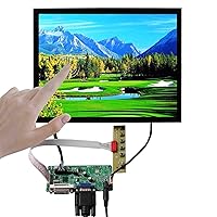 VSDISPLAY 12.1 Inch 1024x768 LCD Screen 4:3 Monitor with Capacitive Touch Panel,and DVI/VGA Driver Board Kit