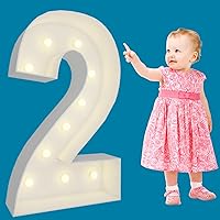 3FT Marquee Numbers Pre-Cut Frame Kit Large Marquee Light Up Numbers 2, Mosaic Balloon Frame Number for Birthday Anniversary Wedding Party Decoration