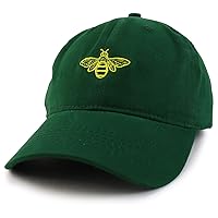 Trendy Apparel Shop Bee Embroidered Brushed Cotton Dad Hat Cap