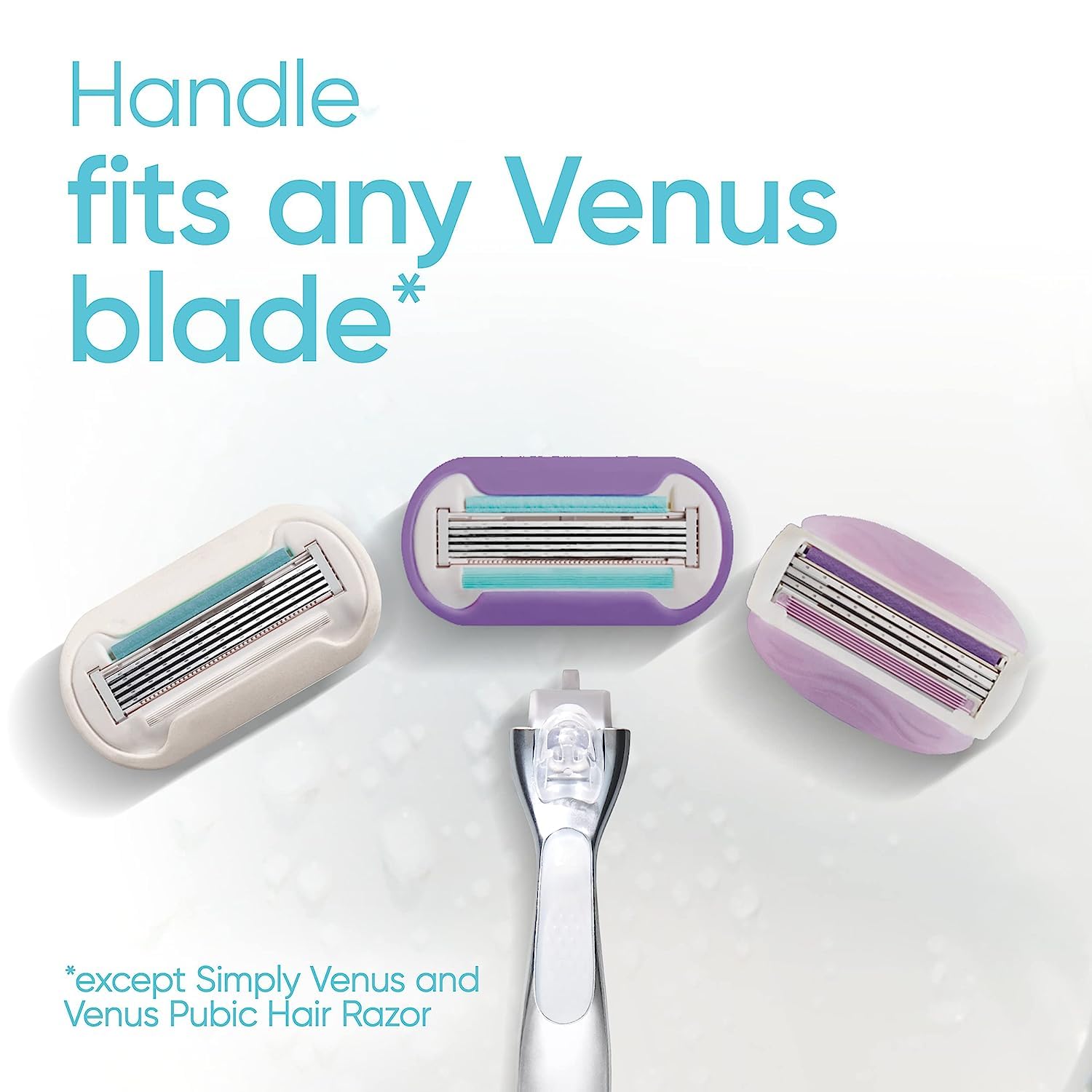 Gillette Venus Deluxe Smooth Platinum Razors for Women, 1 Venus Razor, 2 Razor Blade Refills, Metal Handle with Anti-Slip Grip