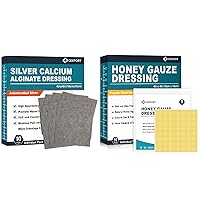 Silver Calcium Alginate Dressing (4''x4''10pcs) +Manuka Honey Gauze Dressing(4