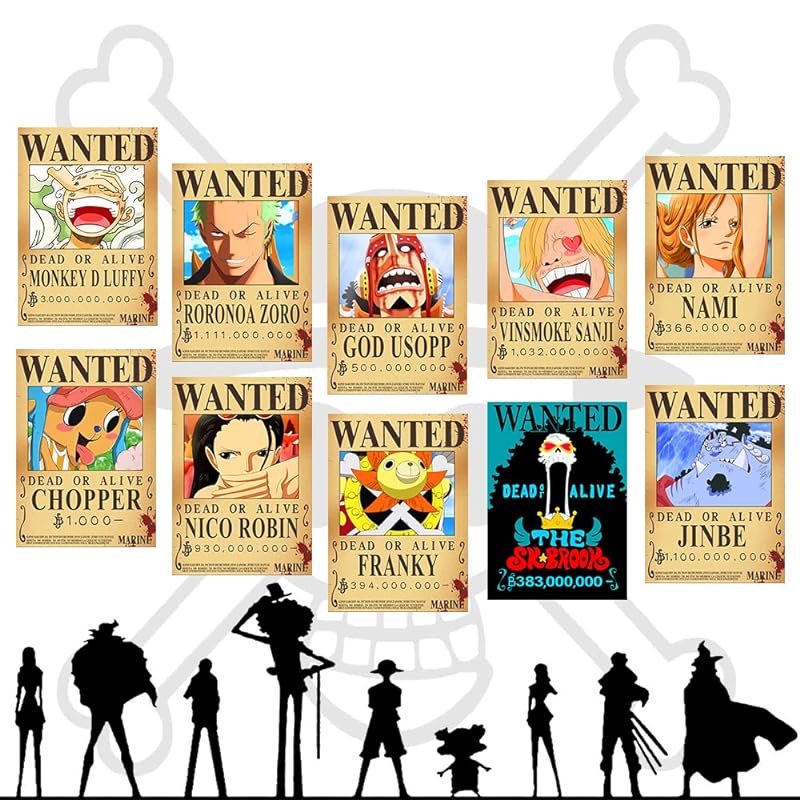 New Anime One Piece Luffy 3 Billion Bounty Wanted Posters Four Emperors Kid  Action Figures Vintage Wall Decoration Poster Toys | Fruugo BE