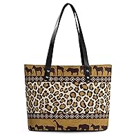 Womens Handbag African Animals With Skin Pattern Leather Tote Bag Top Handle Satchel Bags For Lady