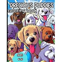 Precious Puppies Coloring Book: Jumbo coloring book with adorable puppies for kids ages 6-10! (or any dog lover!)