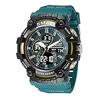 KXAITO Men's Watches Sport Outdoor Waterproof Military Watch Date Multifunction Tactical LED Face Alarm Stopwatch for Men 8079