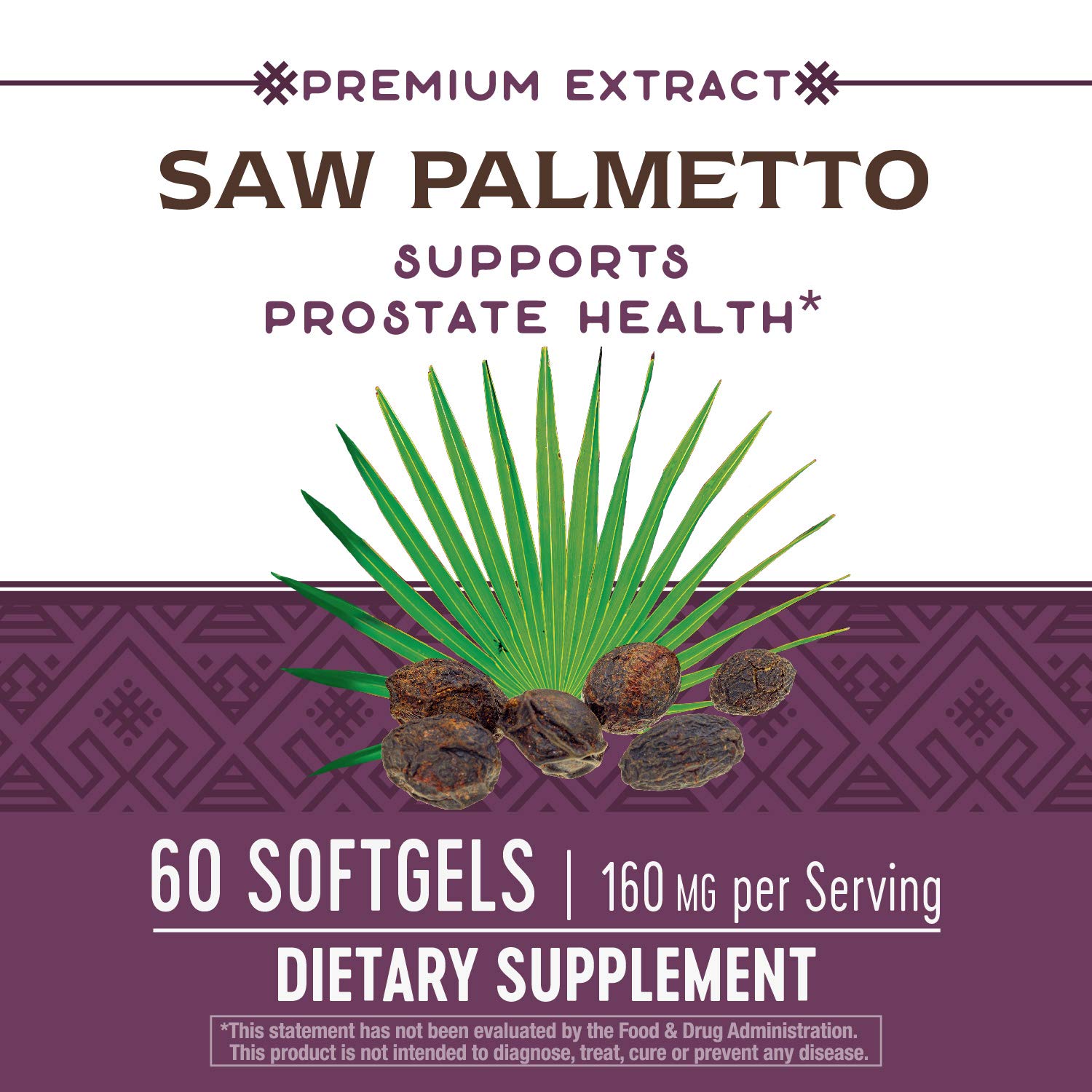 Nature's Way Saw Palmetto, 160 mg per serving, 60 Softgels