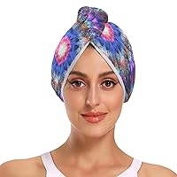 Flower Abstract Mandala Microfiber Hair Towel for Women Anti Frizz Super Absorbent Quick Drying Hair Towel Wrap for Curly Hair Women Long Thick Hair Kids
