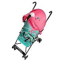 Character Umbrella Stroller, Easy to Store Anywhere with its Compact Umbrella fold, Pink Flamingo
