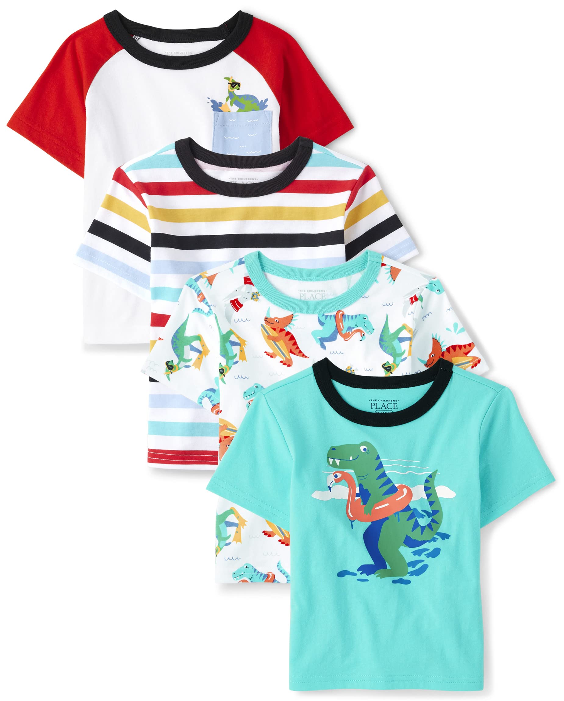 The Children's Place Baby Toddler Boys Graphic T-Shirt 4-Pack