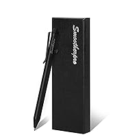 SMOOTHERPRO Bolt Action Pen Compatible with Pilot G2 Refill with Stainless Steel Clip for EDC Writing Business PVD Coated Black (TC141BK)