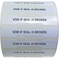 Void If Seal is Broken Food Tamper Evident Labels 0.5 x 2.75 Inch 500 Total Stickers