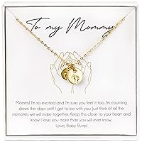Beautiful Necklace For The First Time Mom to Be - Unique 14k Gold Dipped Pregnancy Gift For The Expecting Mommy to Be - Beautiful Sterling Silver Necklace For Women That Fits Perfect to Every Outfit