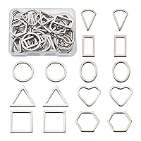 Assorted Style Open Back Bezel Charms Metal Hollow Frame Pendants Pressed Flower Charms for DIY UV Resin Jewelry Making