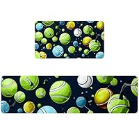 Tennis Ball Kitchen Rug, Absorbent Runner Mat for Floor, Washable Standing Mats for in Front of Sink, Door, Laundry, Entryway, Entrance