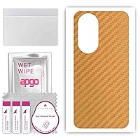 Protective Skin Sticker for The Back Compatible with Oppo A1 5G, Wrap Film, Foil, Vinyl - Pattern Carbon Gold