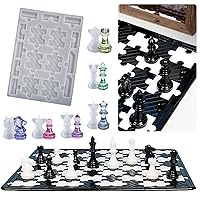SENHAI chess Resin Mold Set, 1Pc Silicone chess Board Mold and