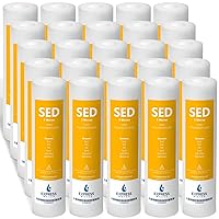 25 Pack Sediment Water Filter Replacement – 5 Micron, High Capacity – 10 inch – Under Sink and Reverse Osmosis System Filters (Model: FLTSED0525)