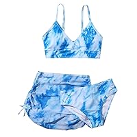 Teen Swimsuits Girls Fashion 3 Piece Bikini Swimsuit Set Girl Bathing Suit Beach Bikini Swimsuit with Beach Cover Up