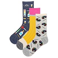 Women's Fun Conversation Starter Crew Socks-3 Pair Pack-Cute & Funny Gifts