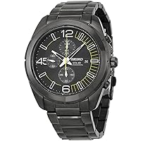 Seiko Solar Chronograph Black Dial Stainless Steel Men's Watch Watch SSC217