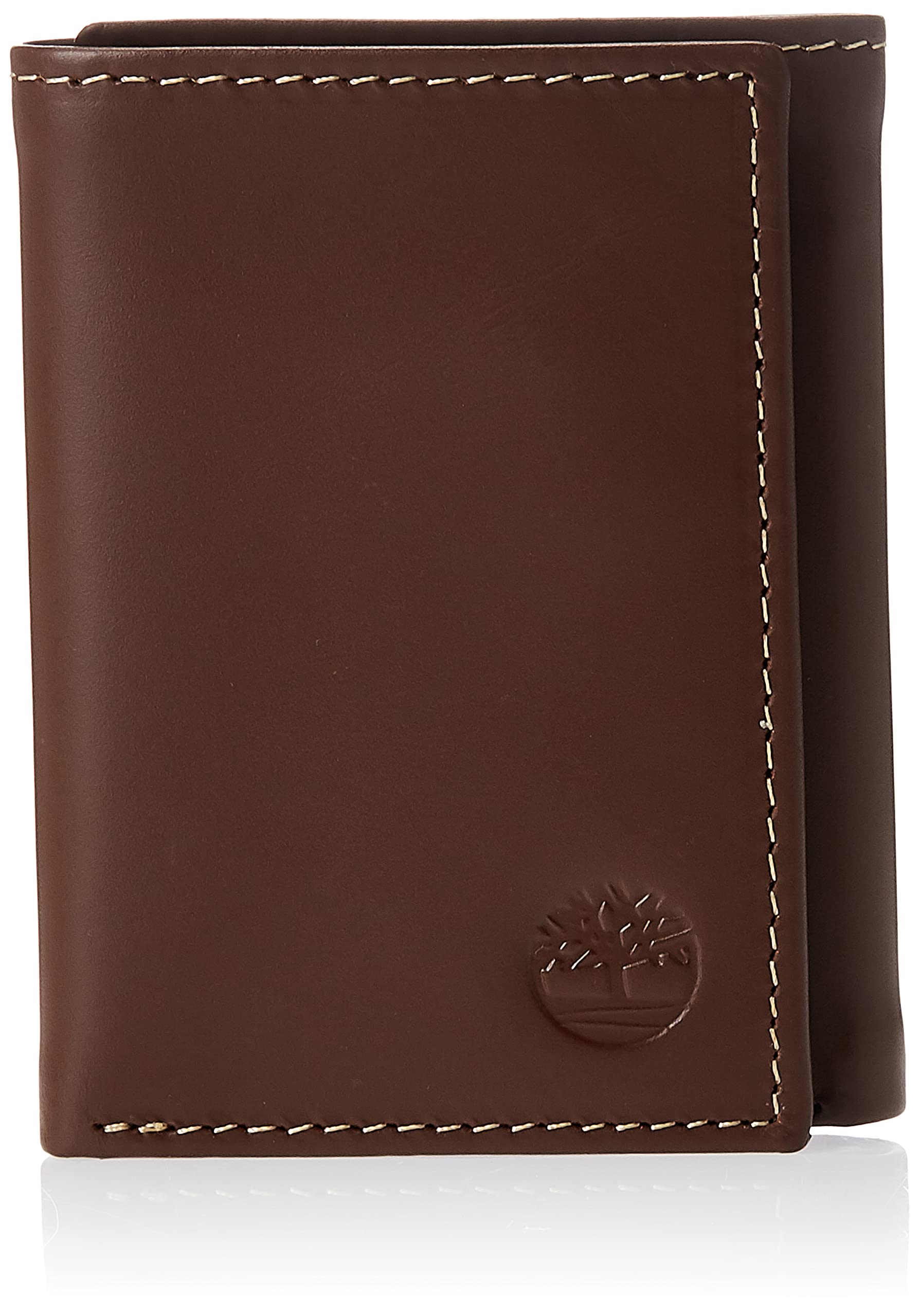 Timberland Men's Leather Trifold Wallet with Id Window