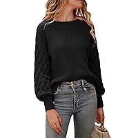 PRETTYGARDEN Women's 2024 Winter Pullover Sweater Casual Long Sleeve Crewneck Loose Chunky Knit Jumper Tops Blouse