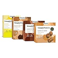 Simply Protein Snack Pack Protein Bars, Vegan Protein Bars Low Sugar High Protein, Gluten Free, 16 Pack