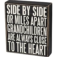 Primitives by Kathy Classic Box Sign, 6 x 7-Inches, Grandchildren