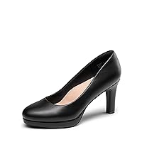 DREAM PAIRS Women's Close Toe Low Heels Platform Pump Comfortable Office Work Dress Shoes for Women