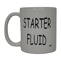 Rogue River Tactical Funny Mechanic Coffee Mug Starter Fluid Novelty Cup Great Gift Idea For Men Car Enthusiast Humor Brother or Friend