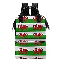Welsh Dragon Flags Multifunction Diaper Bag Backpack Large Capacity Travel Back Pack Waterproof Mommy Bags