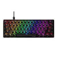 HyperX Alloy Origins 60 – Mechanical Gaming Keyboard, HyperX Red Switch (Linear), RGB LED Backlit,Side Printed Secondary Functions, NGENUITY Software Compatible, Black(US Layout)