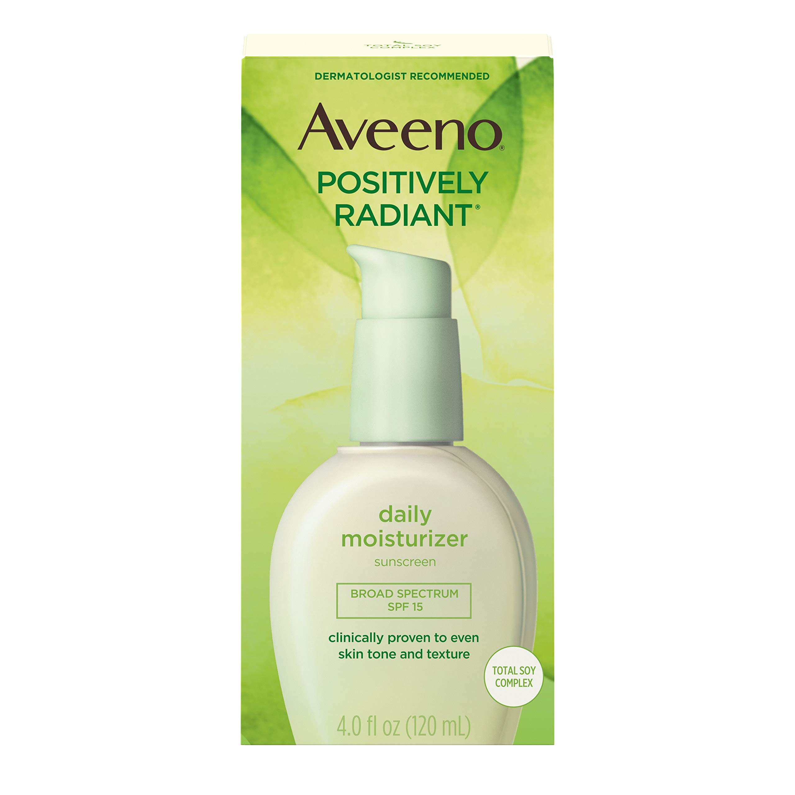 Aveeno Positively Radiant Daily Moisturizer 4 Ounce Spf#15 (118ml) (3 Pack)