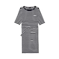 Tommy Hilfiger womens Stripe Belted Casual Dress, Desert Sky Multi, X-Small US