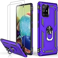 LUMARKE Galaxy A71 5G Case,Pass 16ft. Drop Tested Military Grade Cover with Magnetic Ring Kickstand Compatible with Car Mount Holder,Protective Phone Case for Samsung Galaxy A71 5G Purple
