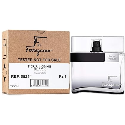 F by Ferragamo Black By Salvatore Ferragamo For Men Eau De Toilette Natural Spray, 3.4 Fl Oz/100 ml
