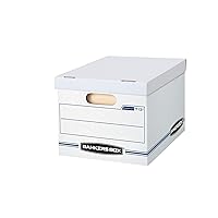 Bankers Box STOR/File Storage Boxes, Standard Set-Up, Lift-Off Lid, Letter/Legal, Case of 30 (0071304), white