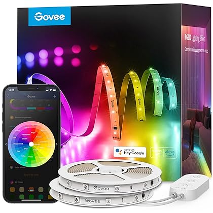 Govee LED Strip Lights,RGBIC WiFi Wireless Smart Light Strip Works with Alexa Google Assistant (100ft)