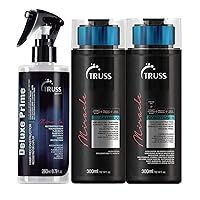 Truss Deluxe Prime Hair Treatment Bundle with Miracle Shampoo and Conditioner Set and Hair Mask
